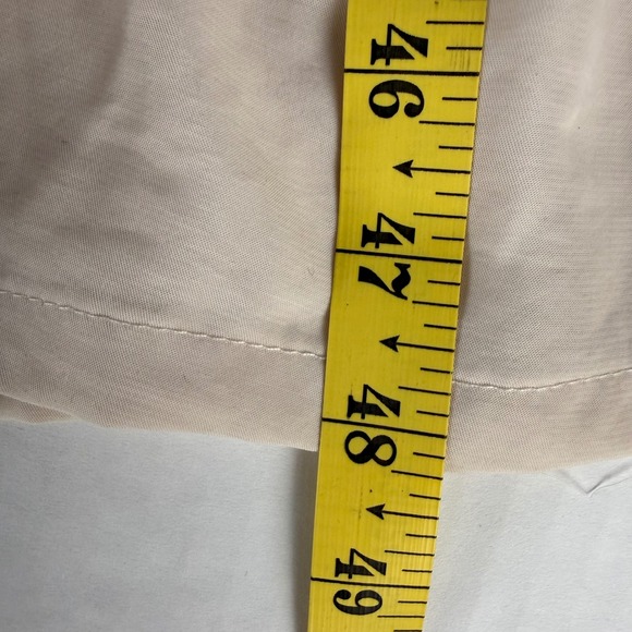 Mango MNG Womens Midi Kaftan Shirt Dress Beige V-Neck Long Sleeve Size 6 - Picture 8 of 9